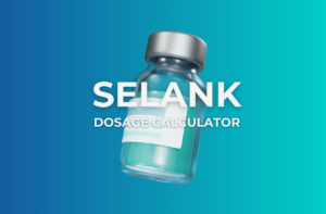 Featured image showing "Selank Dosage Calculator" with a 3D vial