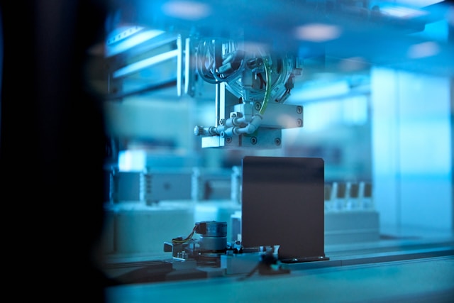A peptide sample undergoing third-party verification in a lab.