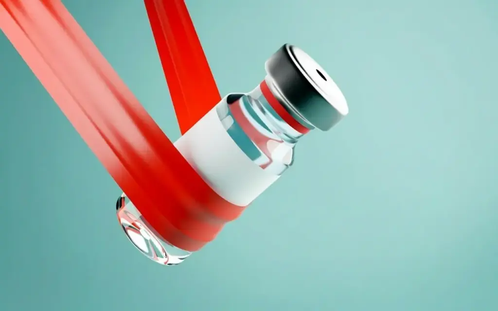 Featured image showing a TB4 peptide vial in a red ribbon.
